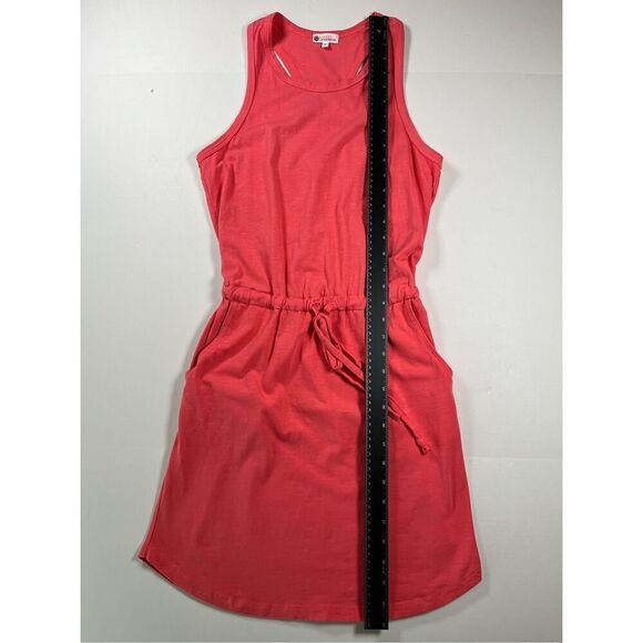 Sundry X Evereve The Weekender Dress Coral Size 0 Drawstring Pockets Racerback - Picture 6 of 9